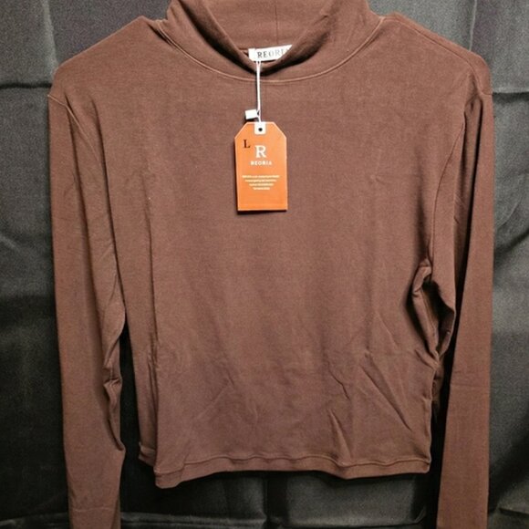 NEW (Bundle of 4) Reoria Long Sleeve Mock Neck Crop Tops (Read for Color Combos) - Picture 2 of 4